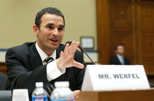 Acting IRS Commissioner Danny Werfel testifies at a House Oversight and Government reform hearing in Washington