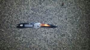 Das von der Polizei beschlagnahmte Messer.