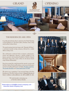 The Ritz Carlton, Herzliya - Israel © The Ritz Carlton