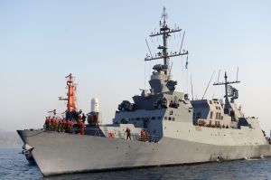 Die INS Hanit, eine Korvette der israelischen Marine.