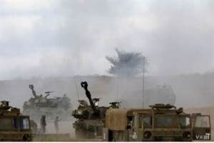 תותחנים בגבול עזה / פלאש 90