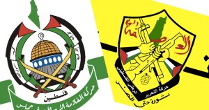 Wappen der Hamas (links) und der Fatah (rechts). Die beiden Gruppen waren jahrelang verfeindet und haben im April ihre Versöhnung erklärt. Foto: Wikijunkie / MrPenguin20, Wikipedia